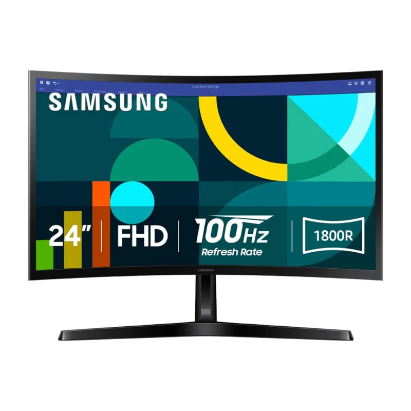Samsung Monitor Curvo 24" FHD Essential S3, LS24D366GANXZA