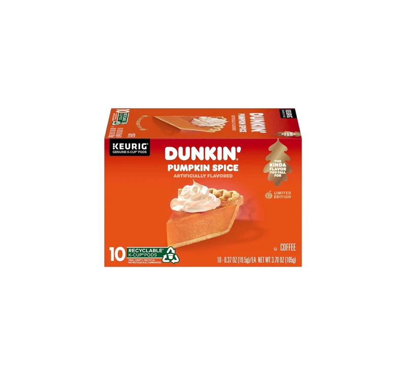 Keurig Dunkin' Donuts Pumpkin Spice Edition Coffee K-Cup Pods - 10 Pack 105g