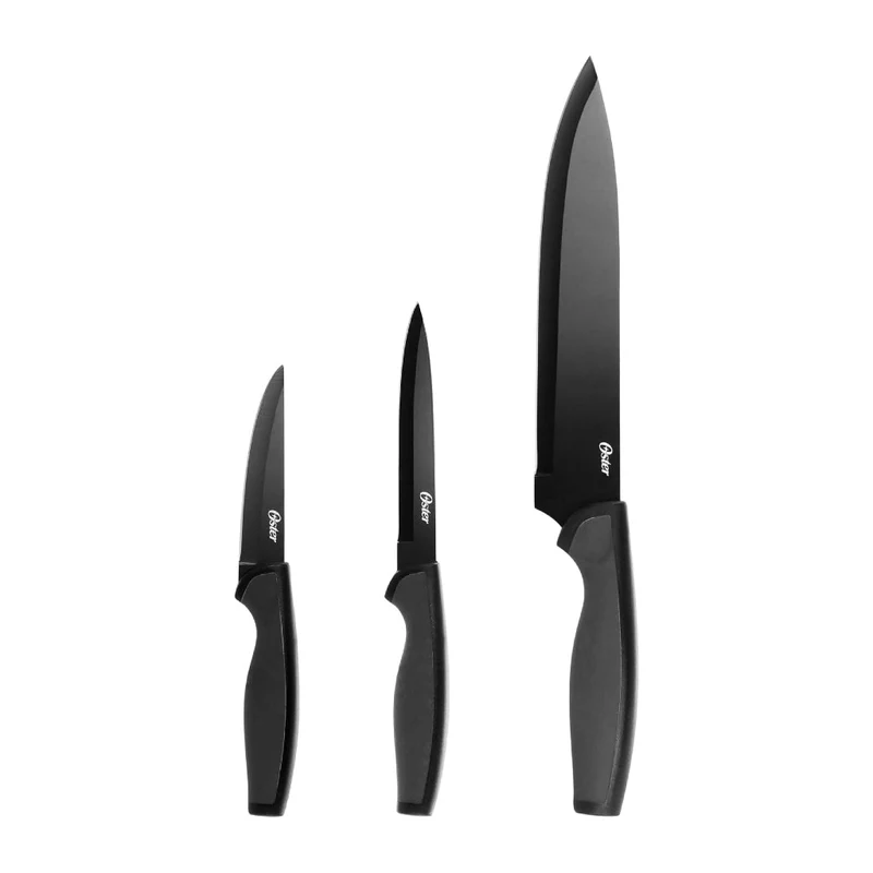 Oster Set de Cuchillos de Acero Inoxidable Slice Craft 3 Piezas, 82957.03