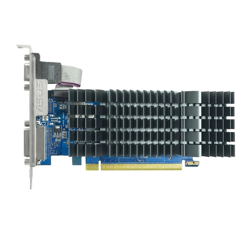 Asus Tarjeta Gráfica Silenciosa de Perfil Bajo con Triple Salida, GT710-SL-2GD5-BRK-EVO