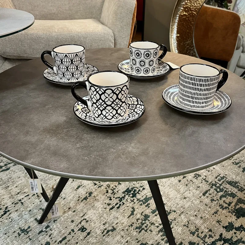 Conjunto 4 tazas té y plato vhera