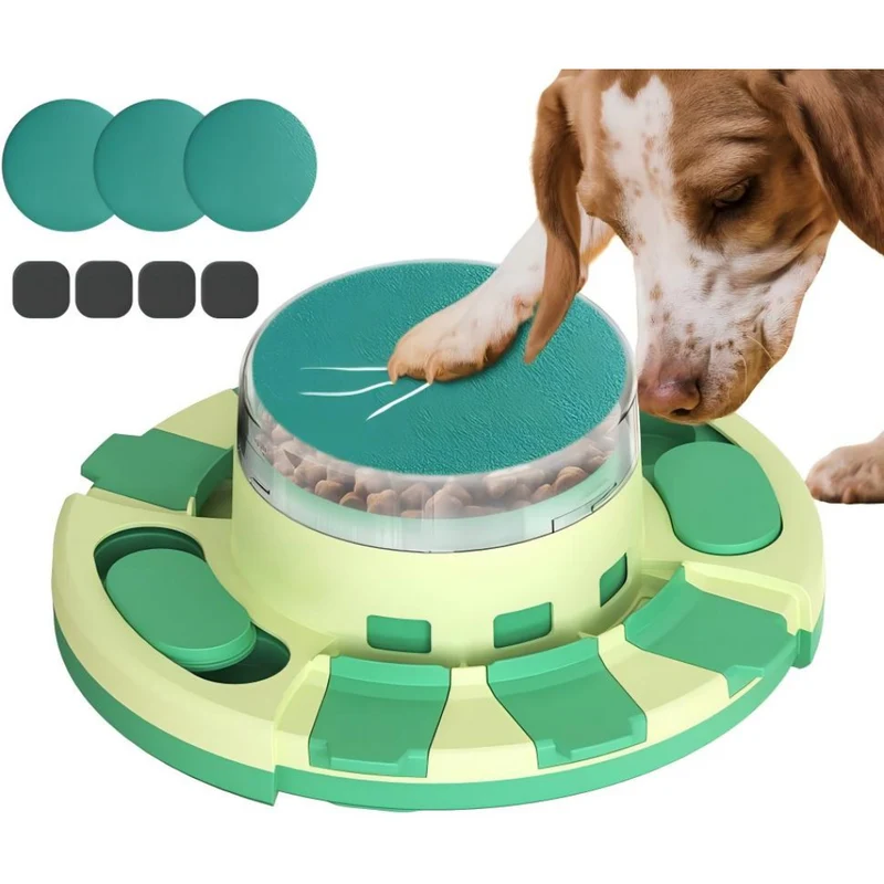Miomu Plato Interactivo para Mascotas con Puzzle