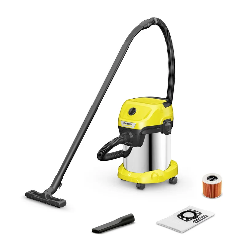 Extractor Kärcher WD 3 S V-17/4/20 Amarillo 1000 W