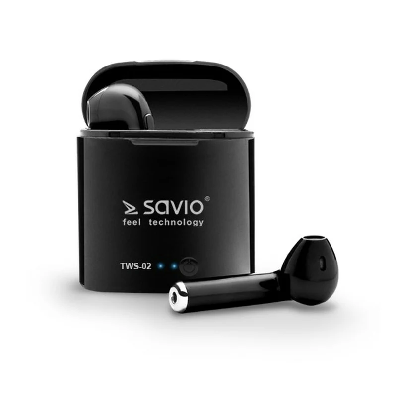 Auriculares Bluetooth Intrauditivos Savio TWS-02 Negro Grafito