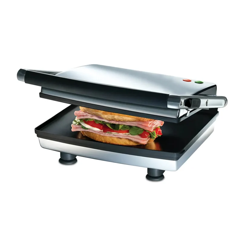 Oster Sandwichera Placas Planas de Acero Inoxidable, CKSTSM3884
