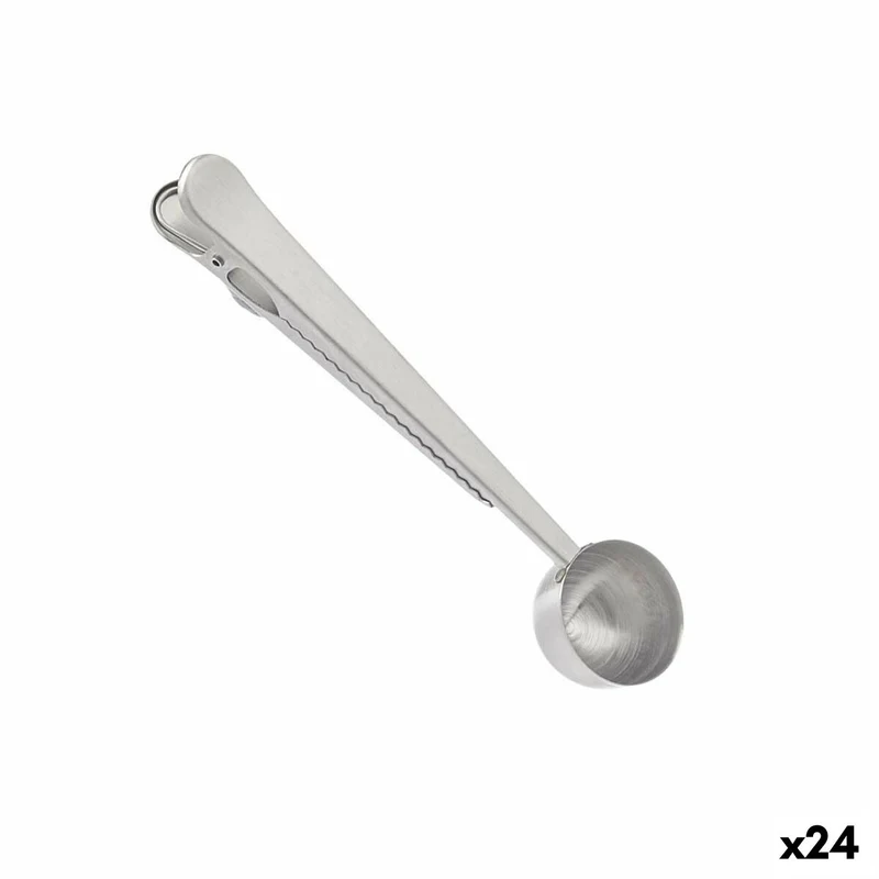 Cuchara Café Acero Inoxidable 17,5 x 17,5 x 2,5 cm (24 Uds) Clip