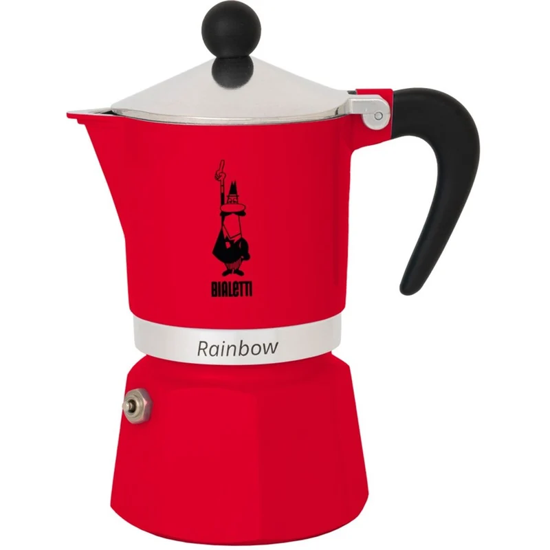 Cafetera italiana Bialetti Rainbow Red Aluminio 60 ml