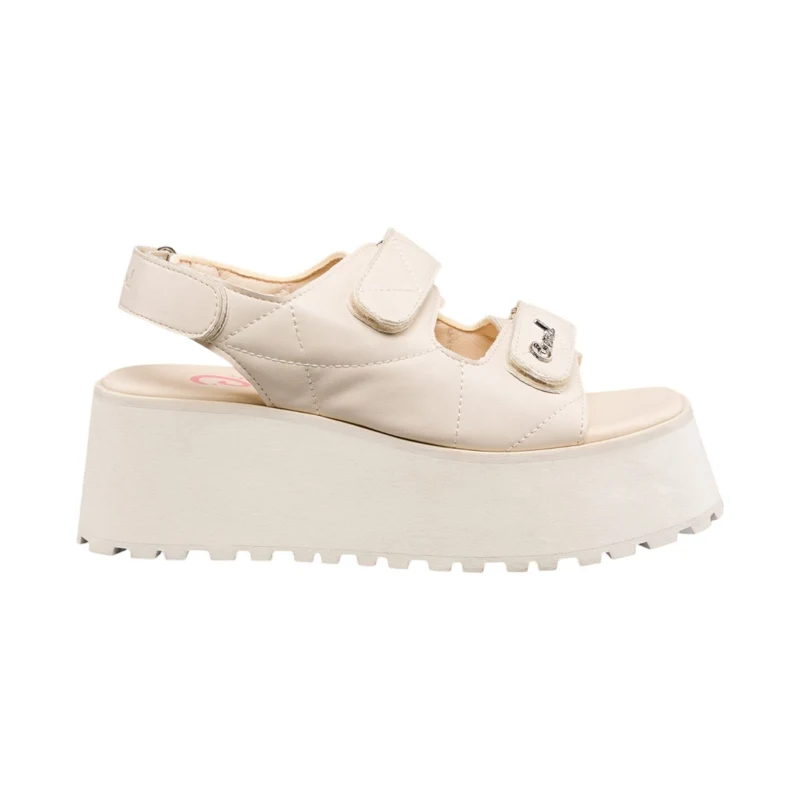 Coral Sandalias de Plataforma Amalfi White Off, para Mujer
