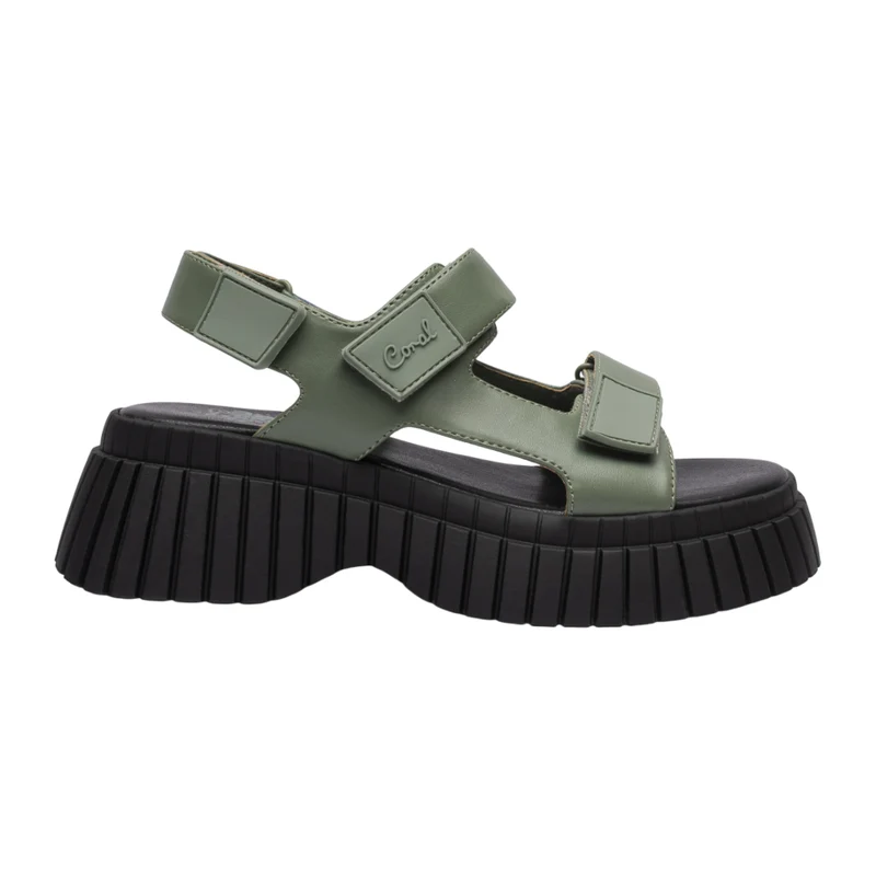 Coral Sandalias Chunky Laroi Verde Olivo, para Mujer