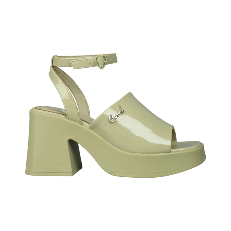 Coral Sandalia Poker Verde Apagado, para Mujer