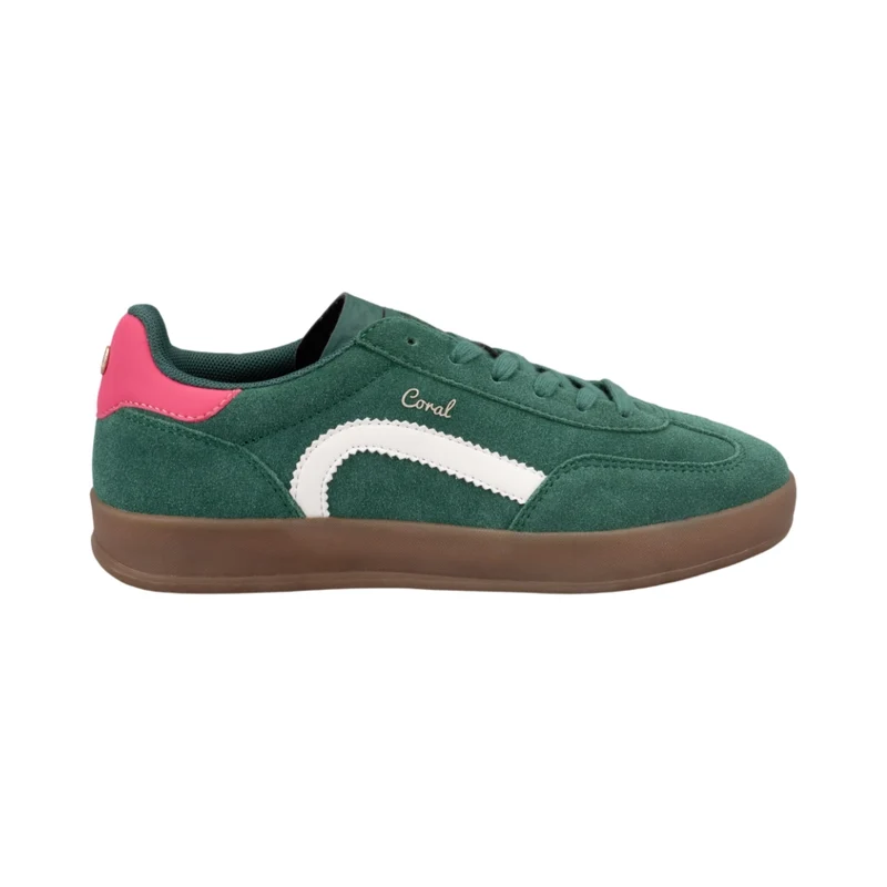 Coral Tenis Casuales Campo Verde Oscuro, para Mujer