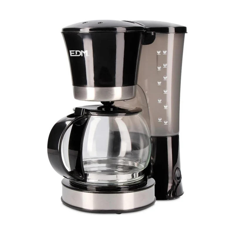 Cafetera de goteo EDM 07652 negra 800 W 12 tazas